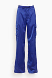 Drawstring Cargo Pants in Ultramarine
