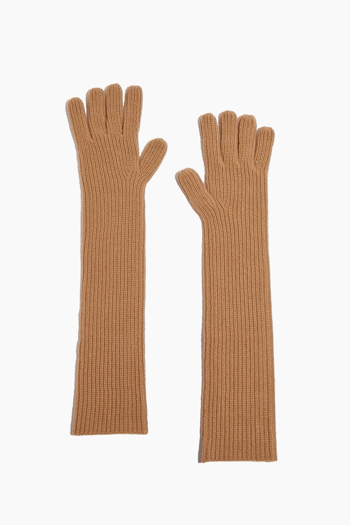 Loulou Studio Unclassified Milos Cashmere Mittens in Camel