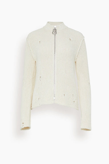 JW Anderson Sweaters Distressed Cardigan in Off White