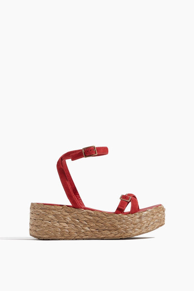 Nanda Wedge Sandal in Lipstick Castoro