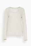 American Vintage Tops Jacksonville Long Sleeve Shirt in Creme Chine