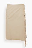 Fringed Alter Mat Skirt in Oat