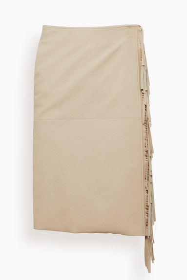 Fringed Alter Mat Skirt in Oat
