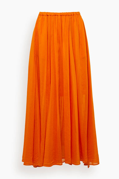 Forte Forte Skirts Cotton Silk Voile Elasticated Skirt in Tangerine