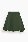 JW Anderson Skirts Scalloped Hem Mini Skirt in Khaki
