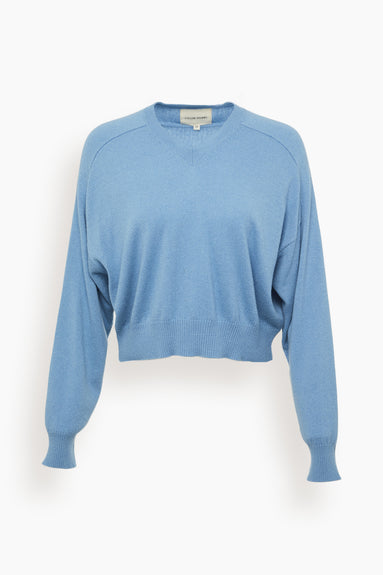 Emsalo V-Neck Sweater in Blue