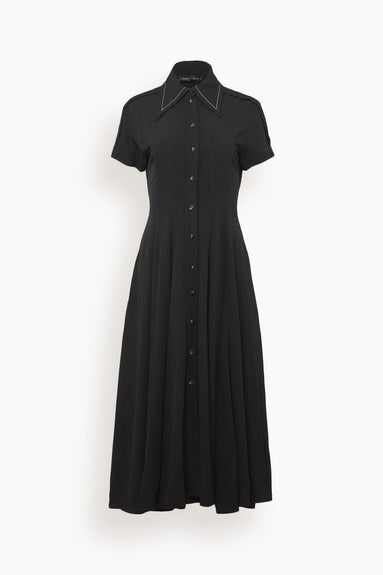 Proenza Schouler Dresses Lightweight Crepe Buttoned Dress in Black