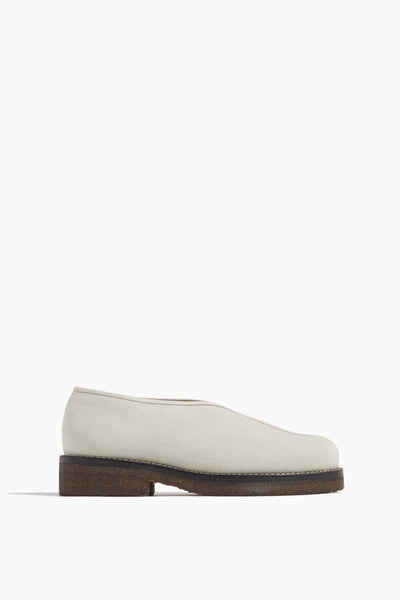 Piped Slip On Shoe in Misty Ivory