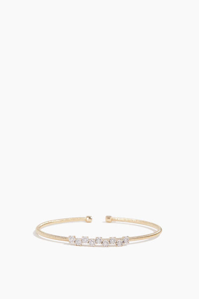 Ava Bea Zig Zag Flexi Cuff in Yellow Gold