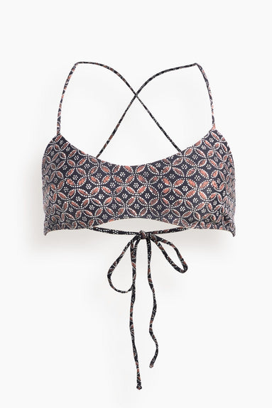 Xirena Swimwear Indi Bikini Top in Black Pebble