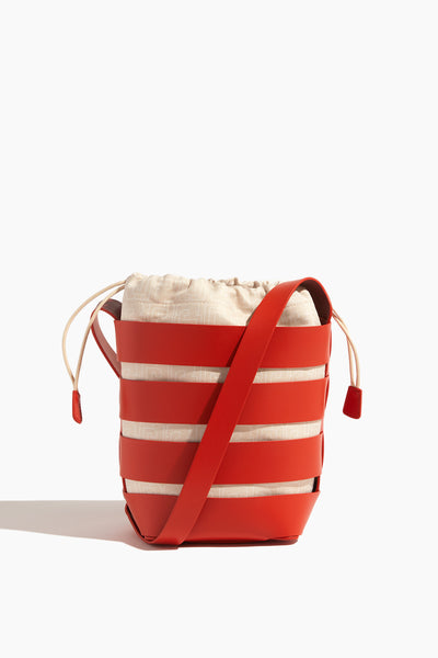 Cage Bucket Bag in Lava/Cherry
