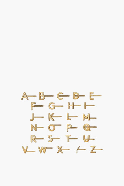 Alphabet Studs in Gold