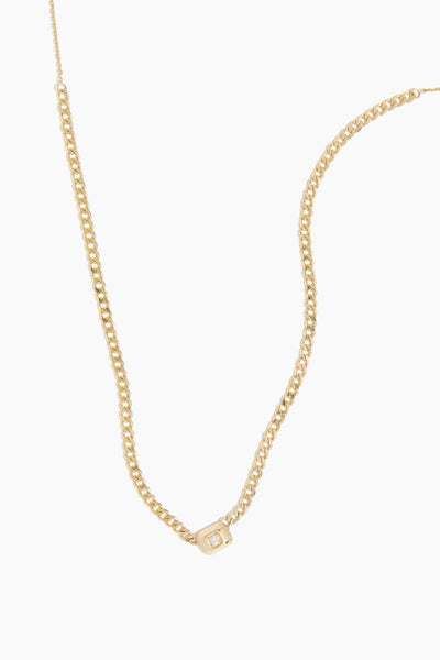 Diamond Placket Necklace with Curb Chain in 14k Yellow Gold