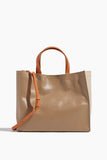 Marni Museo Soft EW Small Tote Bag in Grey Green/Old Lace/Canyon