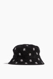 R13 Bucket Hat with Logo in Black
