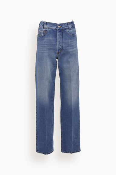 Elastic Jean in Denim Washed Blue