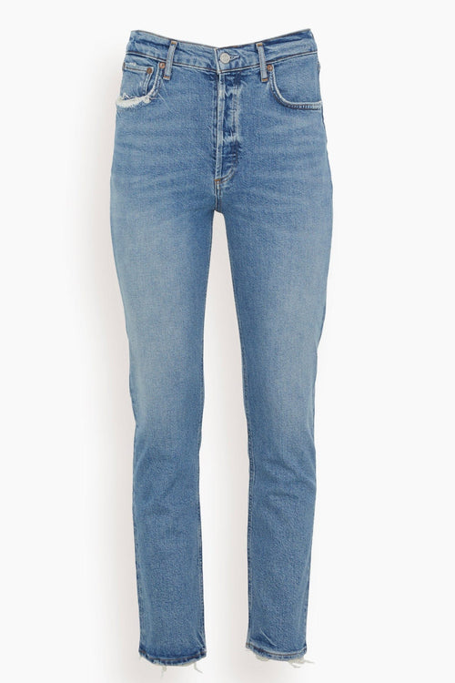 Agolde Jeans Riley Long Jean in Cove