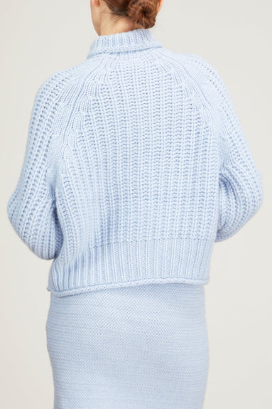 Arch 4 Sweaters Hand Knitted Cashmere Ellis Turtleneck Sweater in Cornflower Arch 4 Hand Knitted Cashmere Ellis Turtleneck Sweater in Cornflower