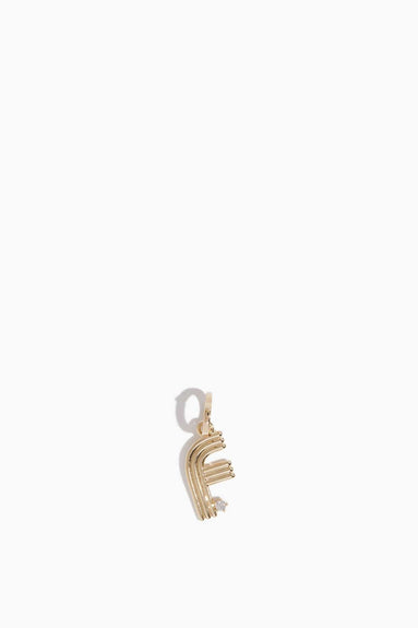 Adina Reyter Necklaces Groovy Diamond Initial Charm in 14k Yellow Gold