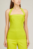 Proenza Schouler Tops Clean Viscose Knit Halter Top in Sulphur Proenza Schouler Clean Viscose Knit Halter Top in Sulphur