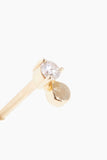 Vintage La Rose Earrings Diamond Dot Single Stud in 14k Yellow Gold Vintage La Rose Diamond Dot Single Stud in 14k Yellow Gold
