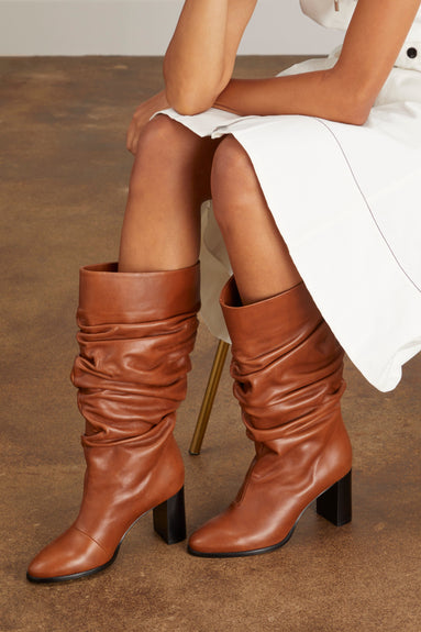Dorothee Schumacher Boots Tall Slouch Boot in Cognac Dorothee Schumacher Tall Slouch Boot in Cognac