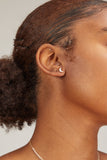 Adina Reyter Earrings Baguette Moon Posts in 14k Yellow Gold