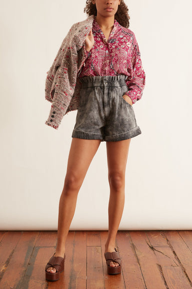 Isabel Marant Clothing Lucio Shorts in Snow Grey