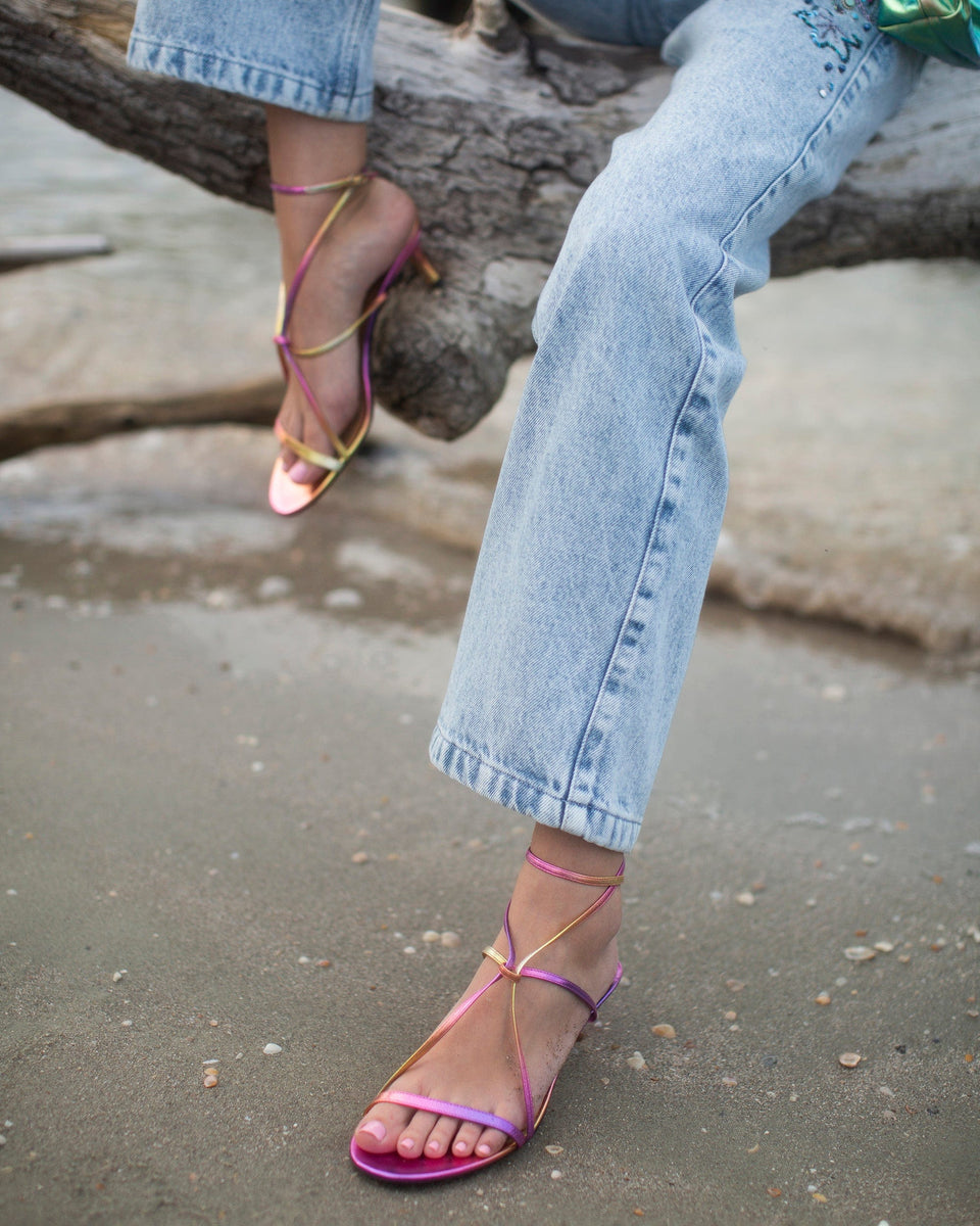Marant Amily Sandal in Metallic Pink – Hampden Clothing