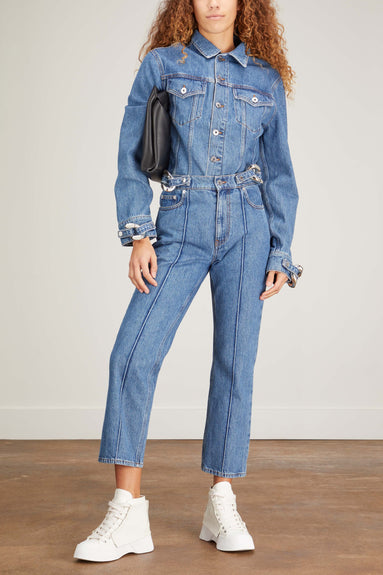 JW Anderson Jackets Chain Link Trucker Jacket in Light Blue JW Anderson Chain Link Trucker Jacket in Light Blue
