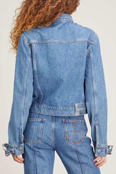JW Anderson Jackets Chain Link Trucker Jacket in Light Blue JW Anderson Chain Link Trucker Jacket in Light Blue