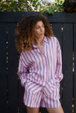 Kitri Tops Mariana Boyfriend Shirt in Palm Springs Stripe Kitri Mariana Boyfriend Shirt in Palm Springs Stripe