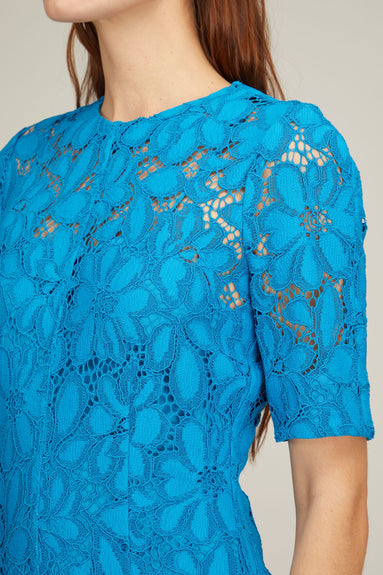 Proenza Schouler Dresses Lace Suiting Dress in Turquoise