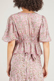 Hannah Artwear Tops Lalita Silk Blouse in Pink Lily Hannah Artwear Lalita Silk Blouse in Pink Lily