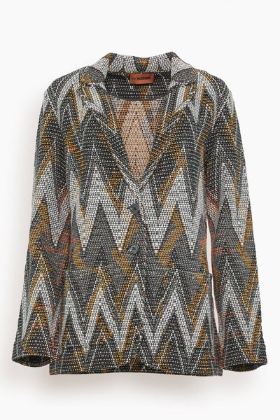 Textured Chevron Jacket in Multicolor