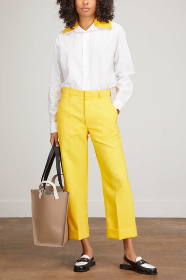 Plan C Tops Long Sleeve Shirt in White