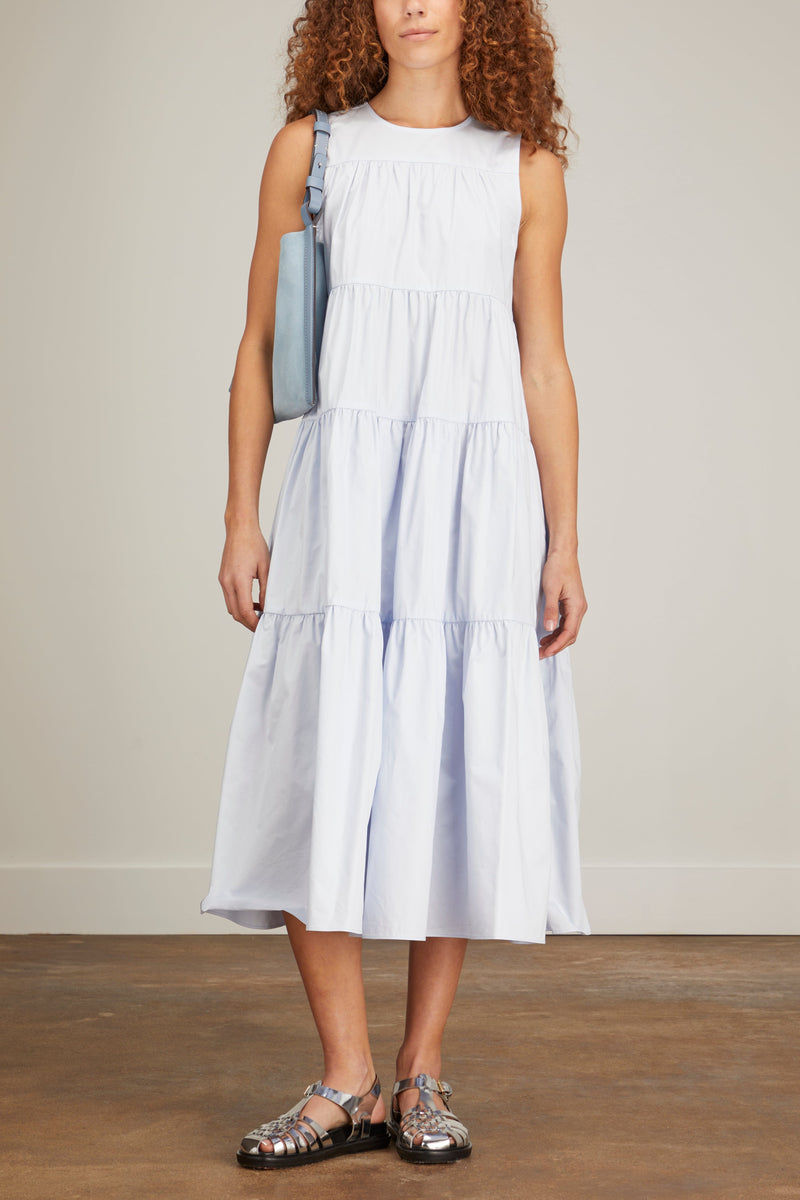 Co Sleeveless Tiered Dress in Glacier – Hampden Clothing