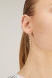Vintage La Rose Earrings Pave Drop Star Earrings in 14k Yellow Gold