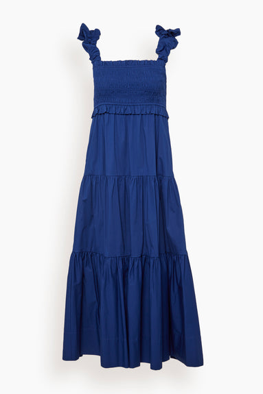 Sloane Sleeveless Smocked Dress in Cobalt