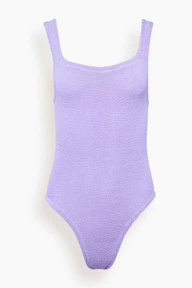 Hunza G Swimwear Square Neck Swimsuit in Lilac