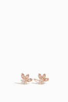 Sydney Evan Earrings Marquis Petal Studs in Rose Gold