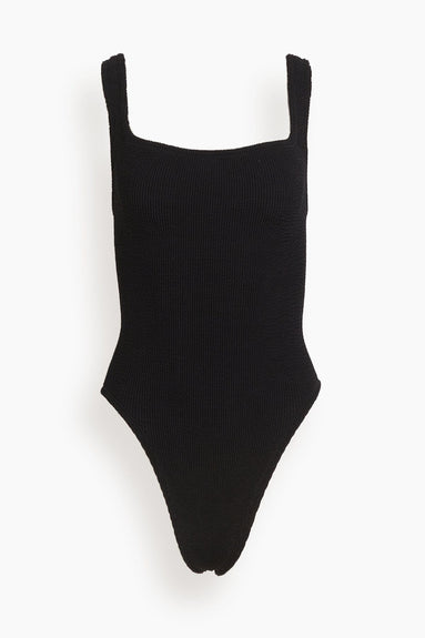 Hunza G Swimwear Square Neck Swimsuit in Black