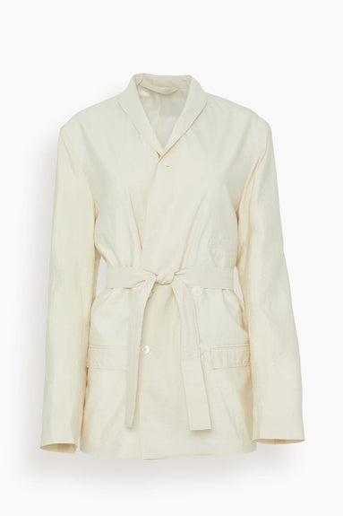 Lemaire Jackets Belted Jacket in Light Cream