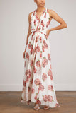 Adam Lippes Dresses Waterfall Maxi Dress in Ivory Floral
