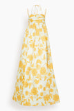 Leo Lin Dresses Marguerite Maxi Dress in Anemone Print in Ginger