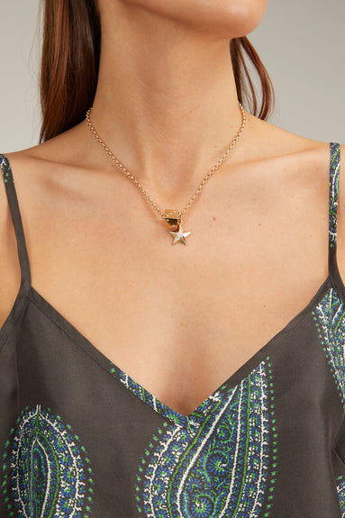 Adina Reyter Necklaces Diamond Dice Big Bead in 14k Yellow Gold