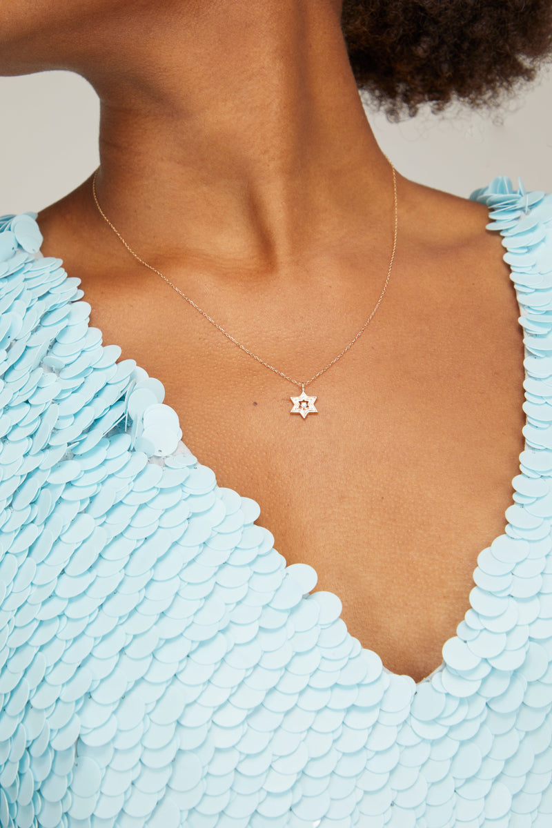 Diamond Star Chain | Simple Diamond Necklaces| STAC Fine Jewellery