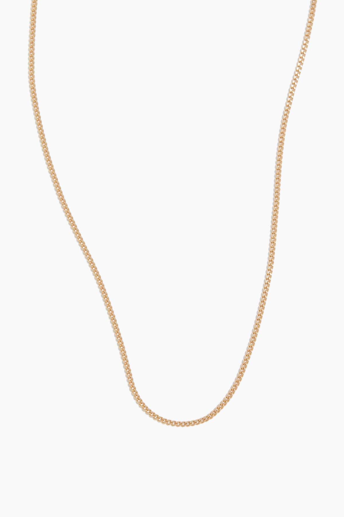 Adina Reyter Necklaces Finished Small Curb Chain in 14k Yellow Gold - 16