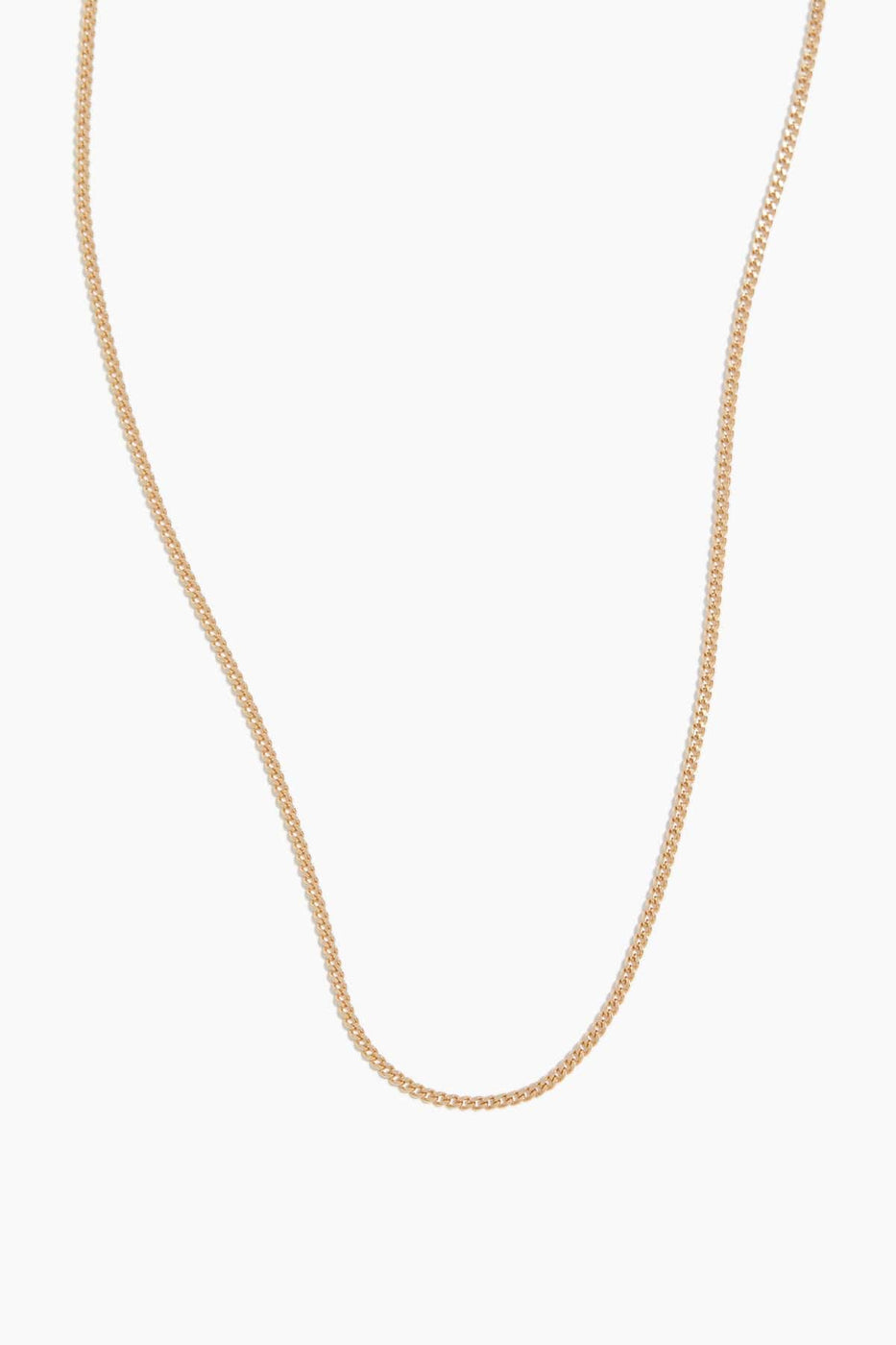 Adina Reyter Necklaces Finished Small Curb Chain in 14k Yellow Gold - 16" Adina Reyter Finished Small Curb Chain in 14k Yellow Gold - 16"