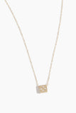 Adina Reyter Necklaces Bead Party Pave Clover Block Necklace in 14k Yellow Gold